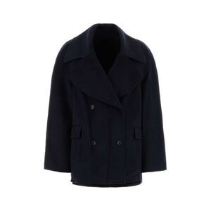 Loulou De Saison Women Navy Blue Wool Blend Neil Coat
